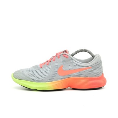 Nike Damen Revolution 4 Sneaker Grau/Pink/Neongelb Niedrig Laufschuhe EU 38.5