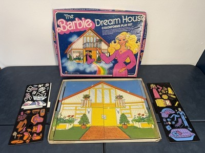Barbie 1979 Vintage Dream House Colorforms Play Set pre-owned