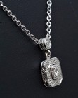 PENNY PREVILLE 18K White Gold Bezel Pendant 1/2ctw Round Cut Diamond Necklace — photo 5