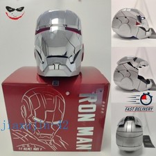 Iron Man MK5 1:1 AUTOKING Silver Helmet Wearable Voice-control Cosplay NEW Gift
