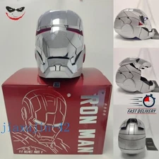 Iron Man MK5 1:1 AUTOKING Silver Helmet Wearable Voice-control Cosplay NEW Gift