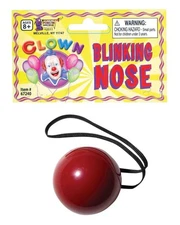 Red Flashing Costume Clown Nose One Size