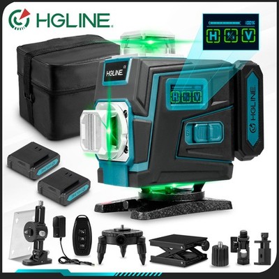 16 Line Laser Level Wasserwaage 4D 360° Kreuzlinienlaser Baustellen mit 2Akku  