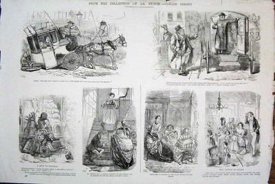 Original alter antiker Druck von John Leech Mr Punch Third Seires um 1878 viktorianisch
