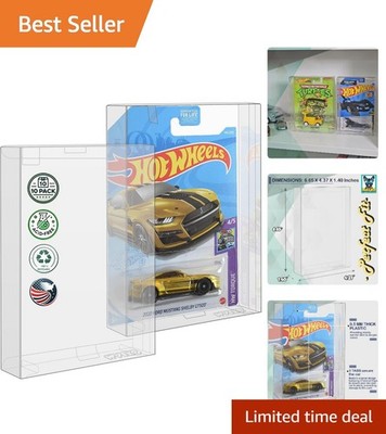 Durable Wall Mount Display Cases for Hot Wheels & Matchbox - 10 Pack, Easy Setup