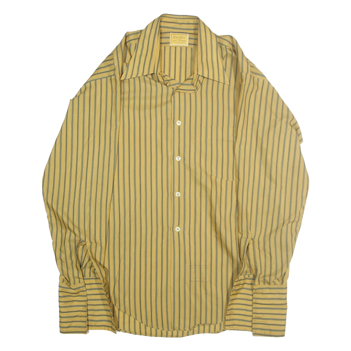 Chemise Homme Van Heusen Rayée - Col Classique Manches Longues - Taille M - Très Bon État