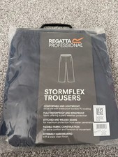 Regatta Professional Stormflex Waterproof Trousers Navy UK L Windproof Workwear