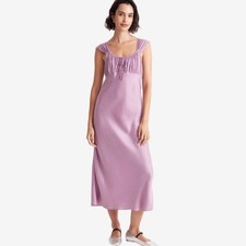 Madewell Square-Neck Midi Dress Size 4 Lilac