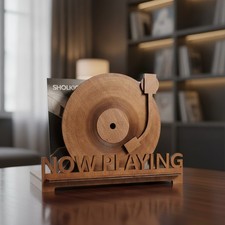 Now Playing Vinyl Record Holder for Record Player Stand 3D Laser Rustic Vin...