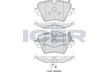 Bremsbelagsatz Vorne Lucas-Trw-System für BMW X4 X1 Van X3 X2 F46 F44 ab 13->