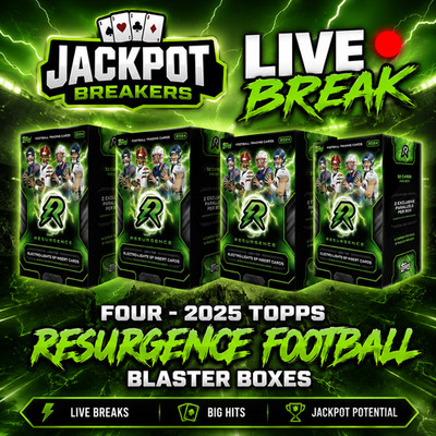 #1210 PYT 2025 Resurgence Football 4 Blaster Box Break - Pick Your Team!