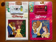 vtg 90s Disney Beauty & Beast Read-Along book cassette One Magical Christmas NEW