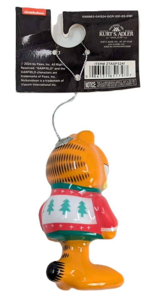 ¡Nuevo! Adorno de Navidad Garfield Kurt Adler, ¡NUEVO CON ETIQUETAS!  Mezcla y combina $5 ¡Envío todo! Foto 3 de 4