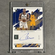 2023-24 Panini Impeccable Rookie Signatures Oscar Tshiebwe #IRS-OTI /99 On Card. rookie card picture