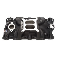 Edelbrock Intake Manifold 27013 Performer Eps Dual Plane Black Aluminum For Sbc