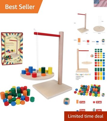 Interactive Montessori Balancing Pendulum Game - 42 Colorful Pieces for All Ages