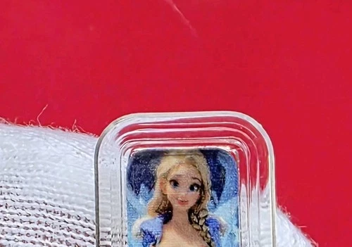 SEXY! Frozen Elsa - 1 Gram .999 Fine Pure Silver Colorized Mini Bar Round Ingot