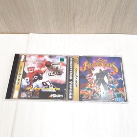 Sega Saturn white Console with 2 controllers, 5 games & memory Japanese System