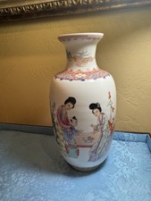 chinese famille rose porcelain vase hand painted