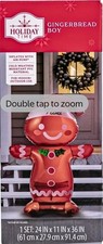 Holiday Time Multicolor Gingerbread Boy Christmas Yard Inflatable, 36"