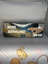 Mini Bowling Set : 10 Pins, Ball, Pin Setter, Ball Rolling Ramp