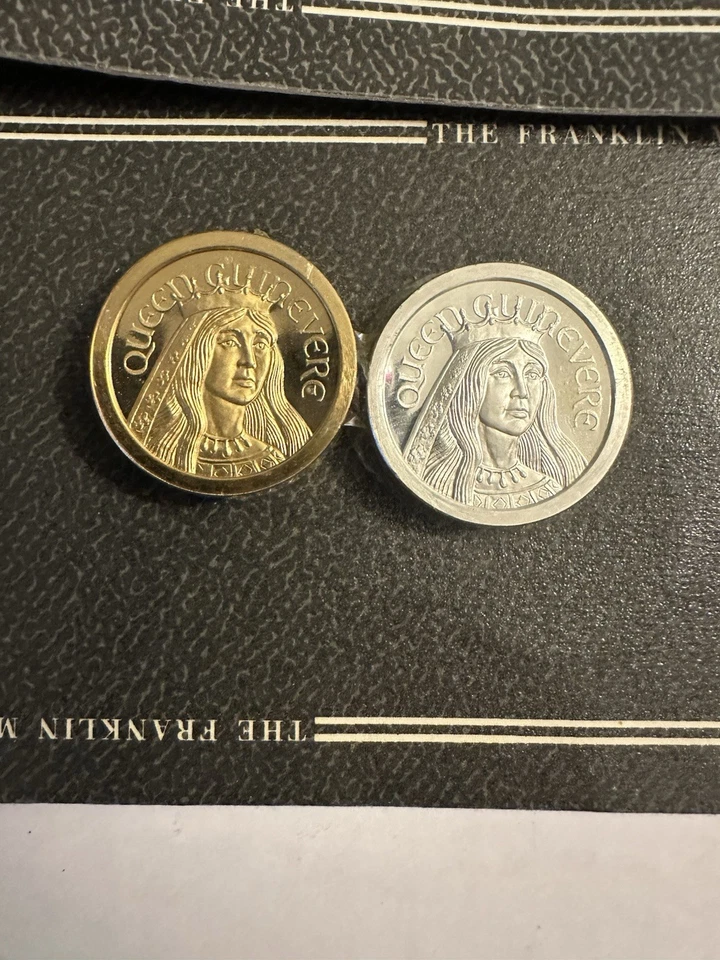 Fichas de juego vintage 1983-1988 de plata esterlina y GEP sobre plata King Arthur+ Foto 3 de 4