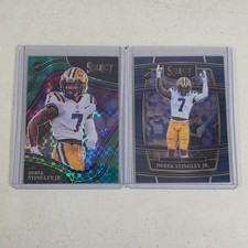 Derek Stingley Jr Rookies 2022 Select Draft Picks – Green Squares Prizm + Base