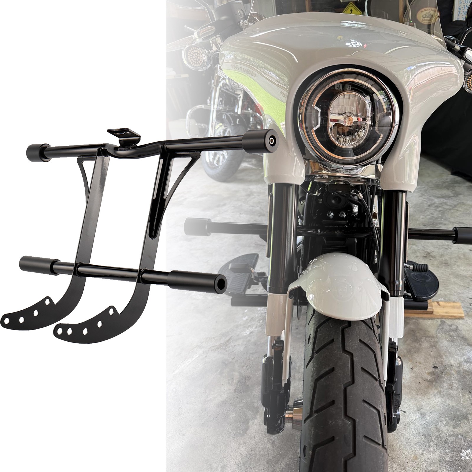 Harley 1.25" Engine Guard Footpeg Crash Bar for Softail Breakout FXBB 2018-up