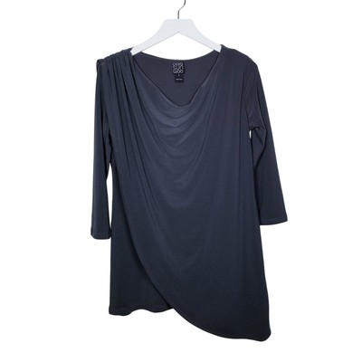 CLARA SUN WOO Tunic or Dress Asymmetrical Minimalist Slinky Knit Modern - S