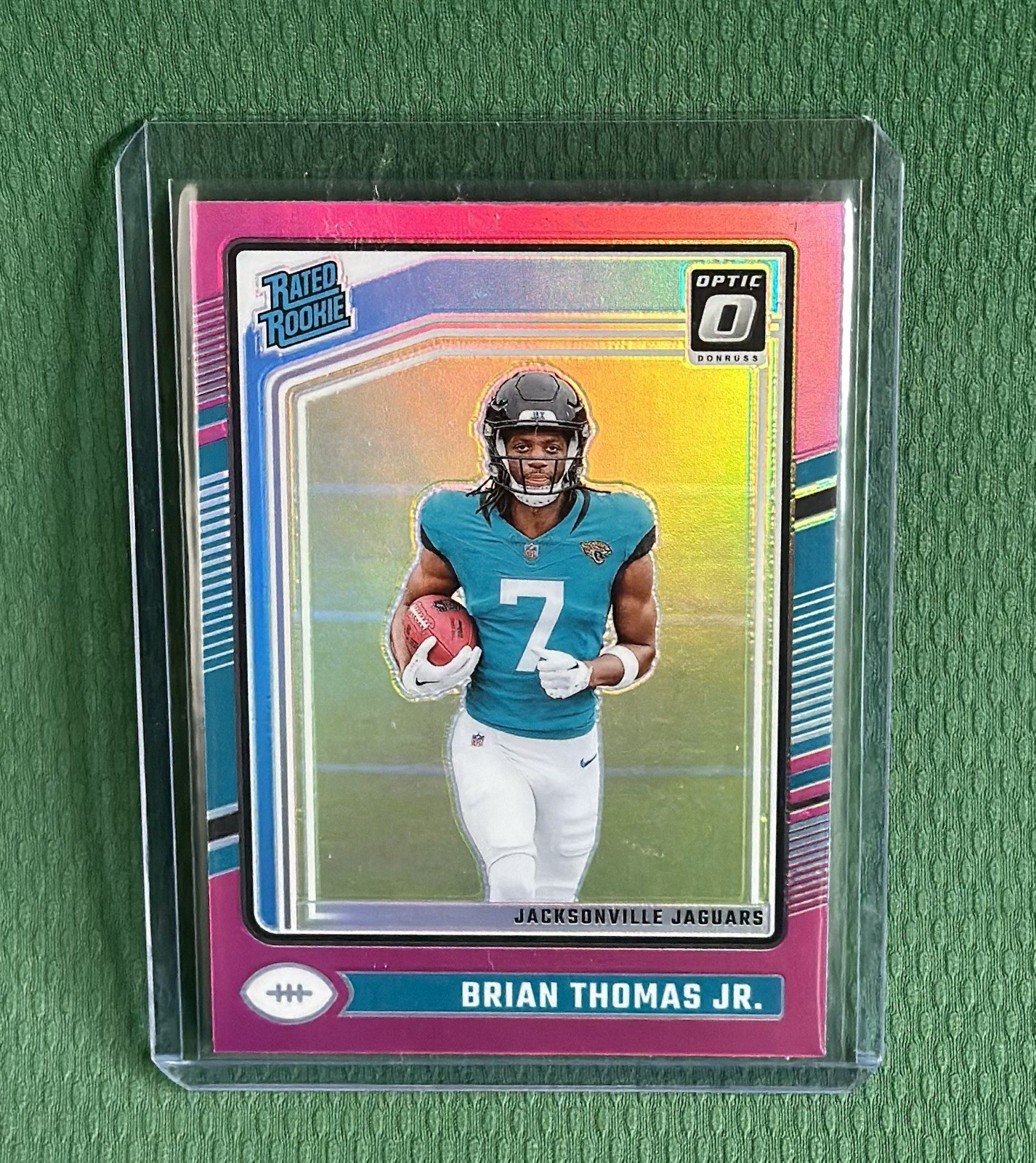 2024 Panini Donruss Optic - Rated Rookie Brian Thomas Jr. #214 Pink Prizm (RC)