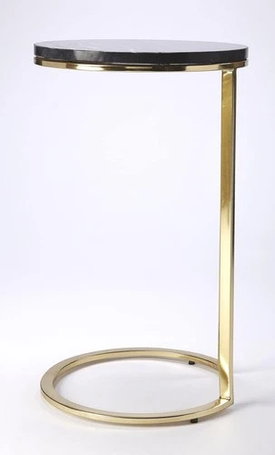 Butler Specialty Martel Marble And Metal Side Table In Brown - Picture 4 of 5