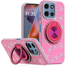 For Moto G 2025/2026/G Play 2026 Case Design w/ 360 Bling Stand  Tempered Glass