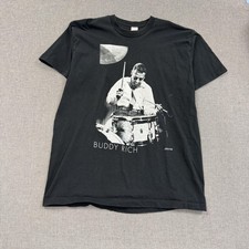 Vintage Buddy Rich T-Shirt Mens 2XL Black Gear Inc Jazz Made in USA 1990s