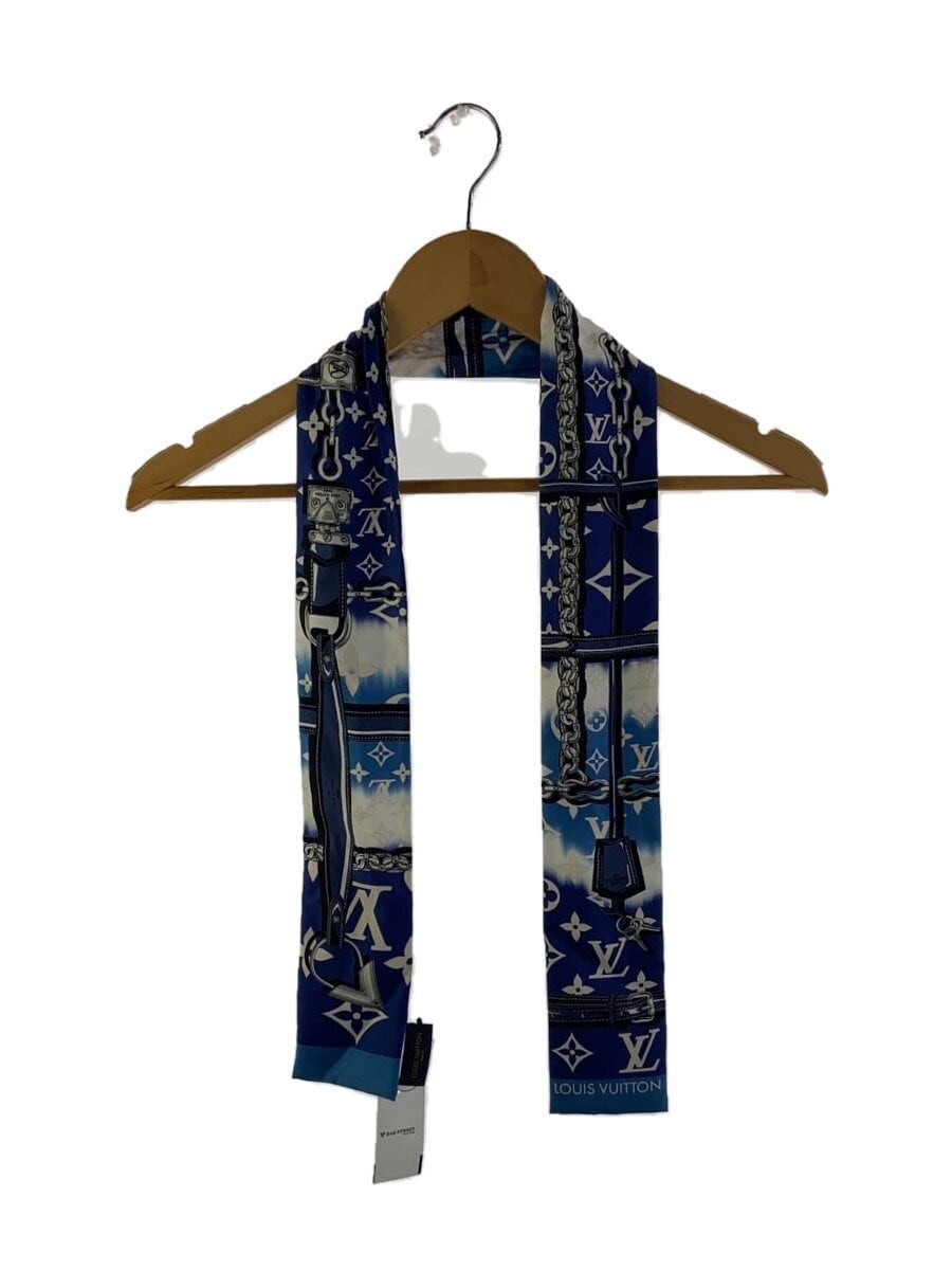 LOUIS VUITTON Escalband Scarf Silk BLU Monogram Women M76102