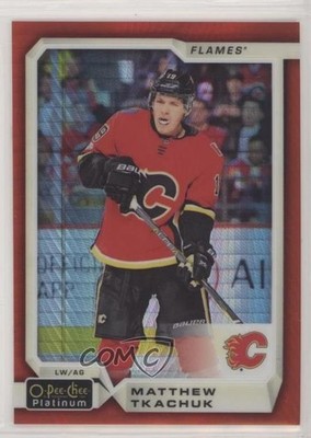 2018-19 O-Pee-Chee Platinum Red Prism 6/199 Matthew Tkachuk #105 2d8