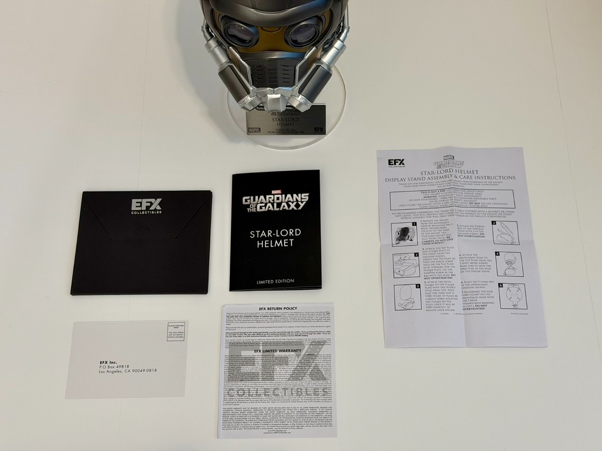 EFX Collectibles MARVEL Guardians of The Galaxy Star Lord Helmet