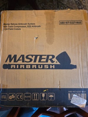 Master Airbrush Cool Runner II Dual Fan Compressor Kit Tank G22 Gravity Airbrush