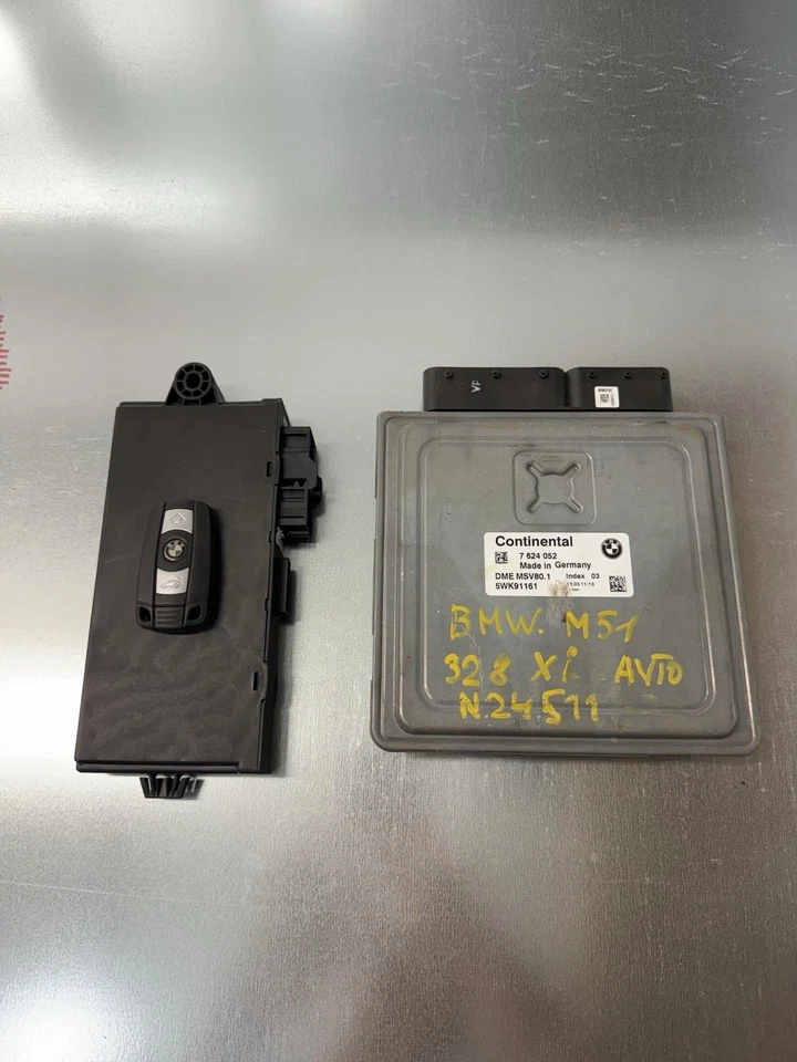 BMW 328xi 2011-13 ECU, módulo de control informático, juego de llaves OEM 7 624 052 Foto 2 de 4
