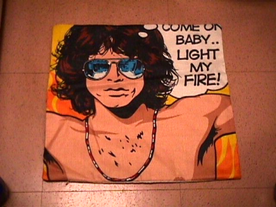#ad RARE music legend JIM MORRISON come on baby light my fire PILLOW COVER the doors $16.56