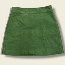 J.Crew Green Corduroy Mini Skirt Women s Size 4 Cotton Stretch Lined