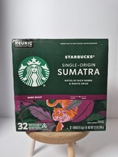 Starbucks Sumatra Single Origin Dark Roast Keurig K-Cup Coffee Pods, 32ct