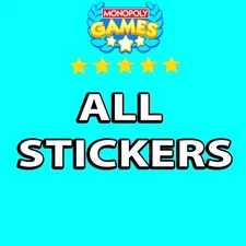 Monopoly Go Stickers ⭐️ 1 - 5 ⭐️ALL STICKER⭐️