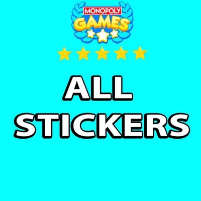 Monopoly Go Stickers   1 - 5  ALL STICKER 