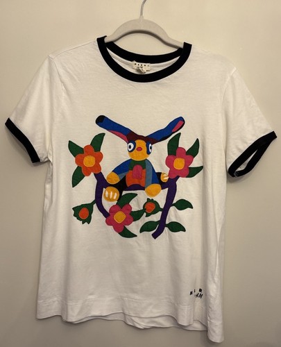 Marni H&M 2012 T-Shirt Damen Large Small Blumen Bunny Print seltener Fund