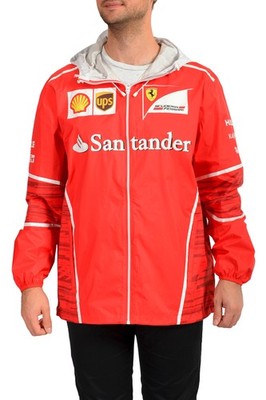 Scuderia Ferrari X Puma Men's Team Jacket Red Full Zip Hooded Windbreaker Jacket