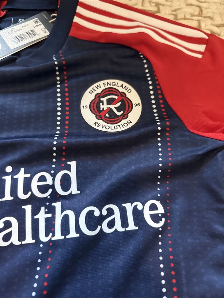 New England Revolution Adidas Authentic 24/25 Home Jersey XS Slim Fit NWT MLS - Image 4 of 4