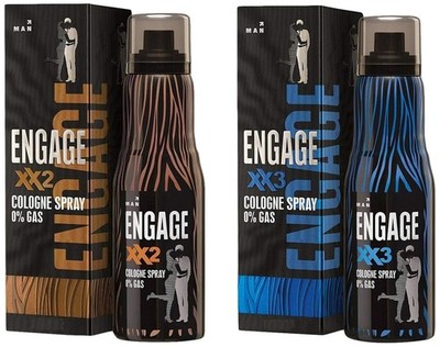 Engage XX3 Cologne Spray for Men, 135ml And Engage Cologne Spray XX2 135Ml