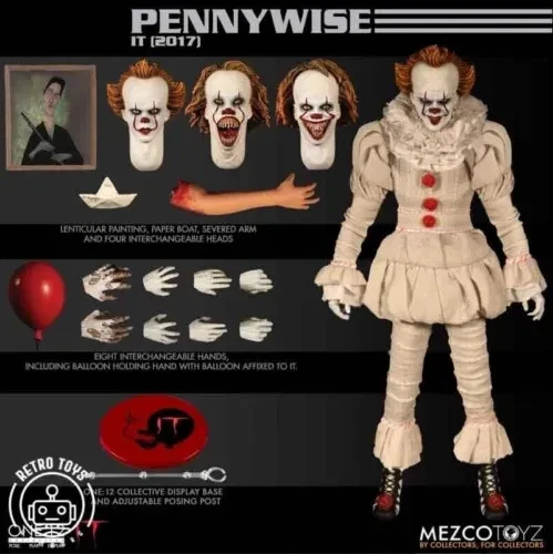IT PENNYWISE STEPHEN KING - Mezco ONE: 12 - Immagine 2 di 4