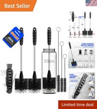 6 Pack Bottle Brush Set, 14" Long Handle Stainless Steel Bottle Cleaner Brush...