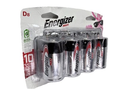 Energizer MAX D Batteries (8 Pack), D Cell Alkaline Batteries  12/2033